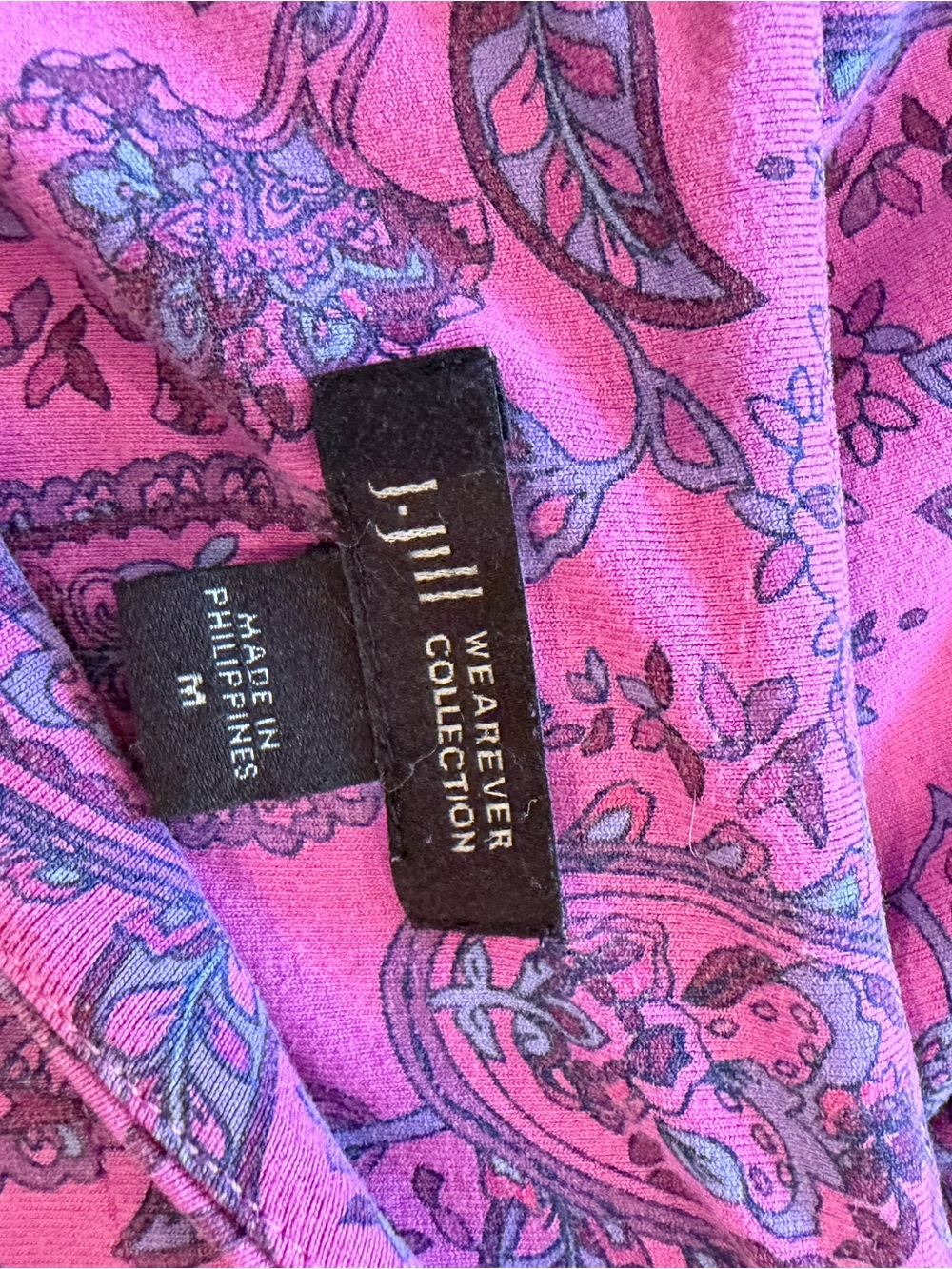 J. Jill Purple Pink Paisley Short-Sleeve Tunic Dress - Picture 4 of 4
